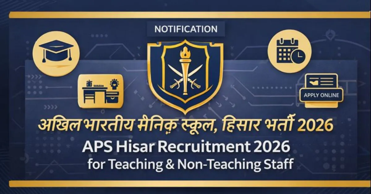 APS Hisar Recruitment 2026