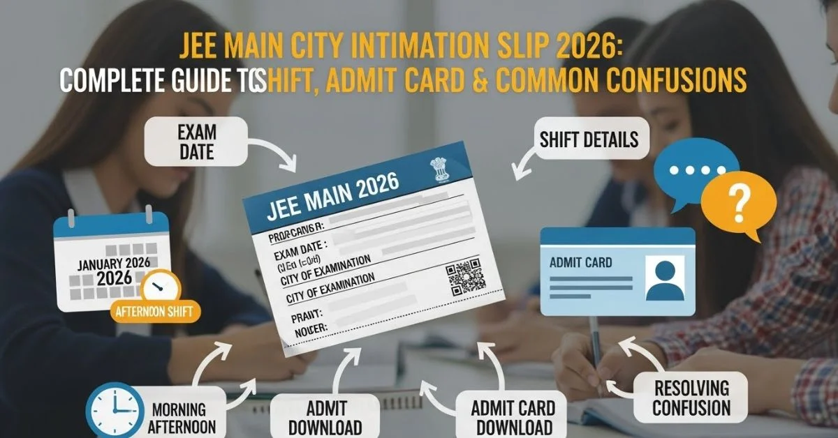 JEE Main City Intimation Slip